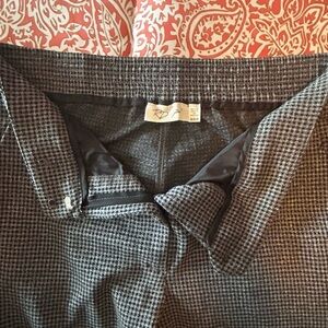 RD Style Black and Gray Houndstooth Pants